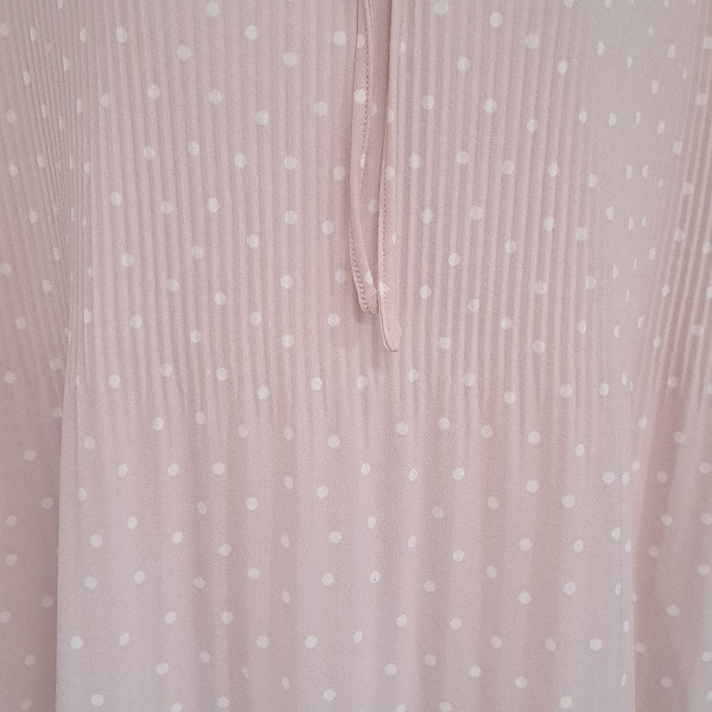 Adrianna Papell  Pleated Knit Tie Neck Women's Top Size Small - Picture 5 of 9